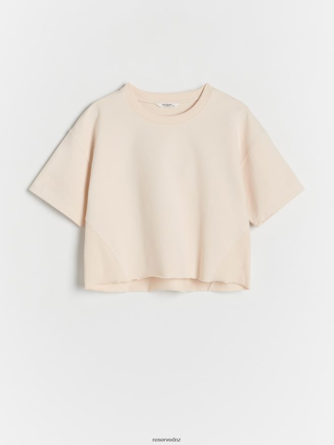 Reserved Girls Cotton T-Shirt P6H08T1932 Apparel Nude