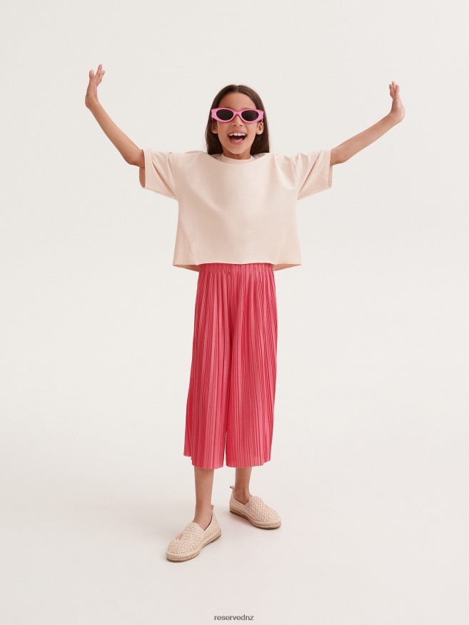 Reserved Girls Cotton T-Shirt P6H08T1932 Apparel Nude