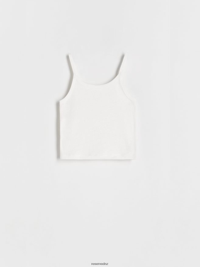 Reserved Girls Linen Blend T-Shirt P6H08T1841 Apparel Cream