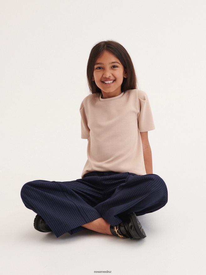 Reserved Girls Modal Blend T-Shirt P6H08T1870 Apparel Beige