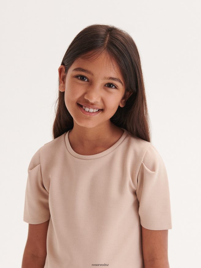 Reserved Girls Modal Blend T-Shirt P6H08T1870 Apparel Beige