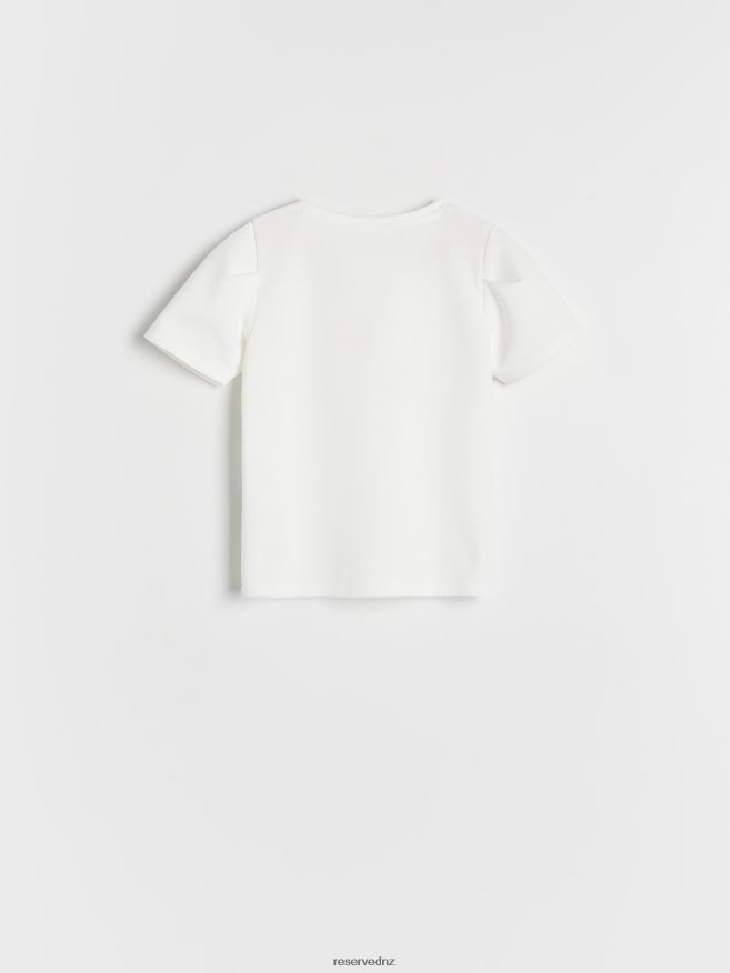 Reserved Girls Modal Blend T-Shirt P6H08T1892 Apparel Cream