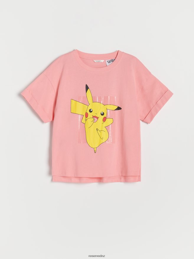 Reserved Girls Pokemon T-Shirt P6H08T1744 Apparel Pink