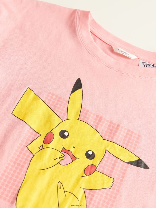 Reserved Girls Pokemon T-Shirt P6H08T1744 Apparel Pink