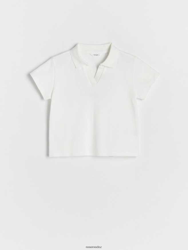 Reserved Girls Polo Shirt P6H08T1801 Apparel Cream