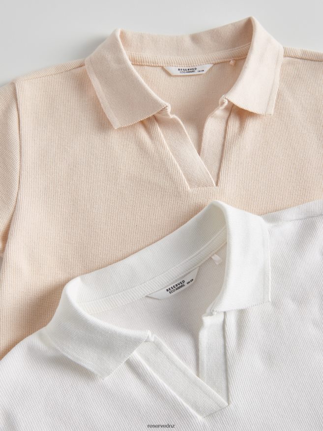 Reserved Girls Polo Shirt P6H08T1801 Apparel Cream