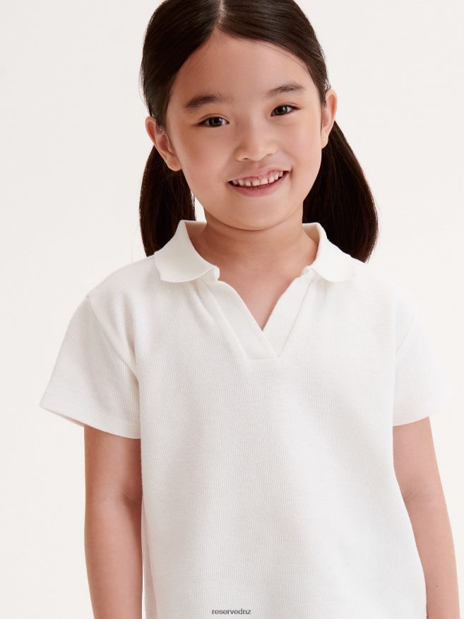 Reserved Girls Polo Shirt P6H08T1801 Apparel Cream