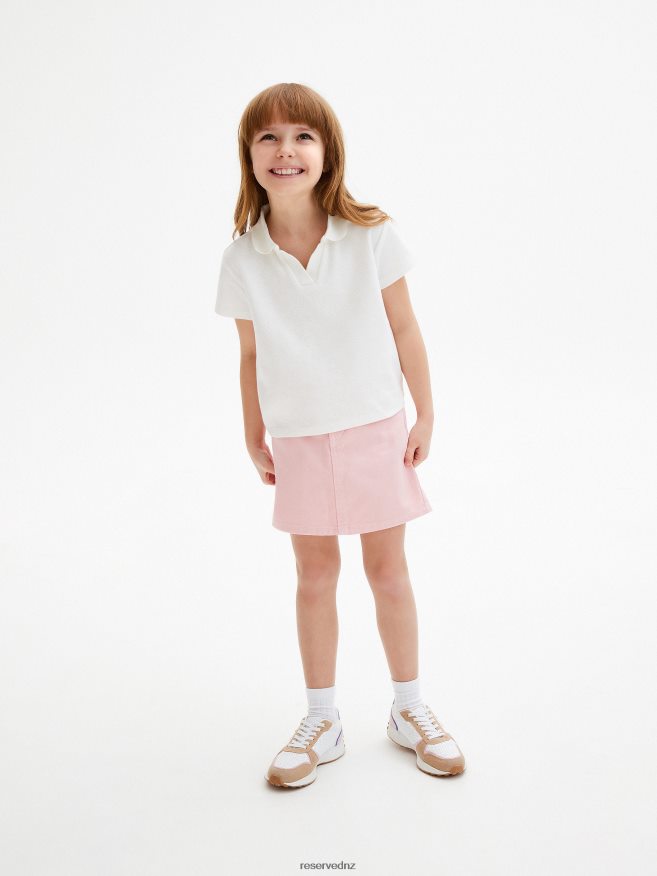 Reserved Girls Polo Shirt P6H08T1935 Apparel Cream