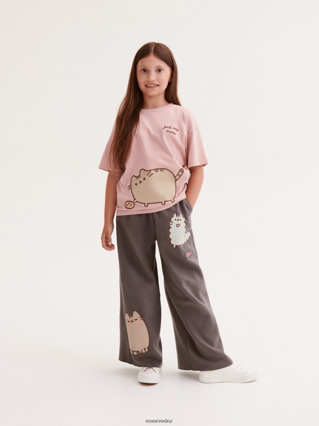 Reserved Girls Pusheen T-Shirt P6H08T1791 Apparel Dusty Rose