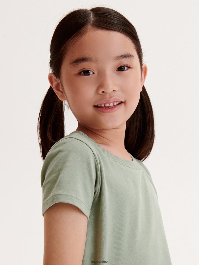 Reserved Girls Soft Jersey Top P6H08T1815 Apparel Green