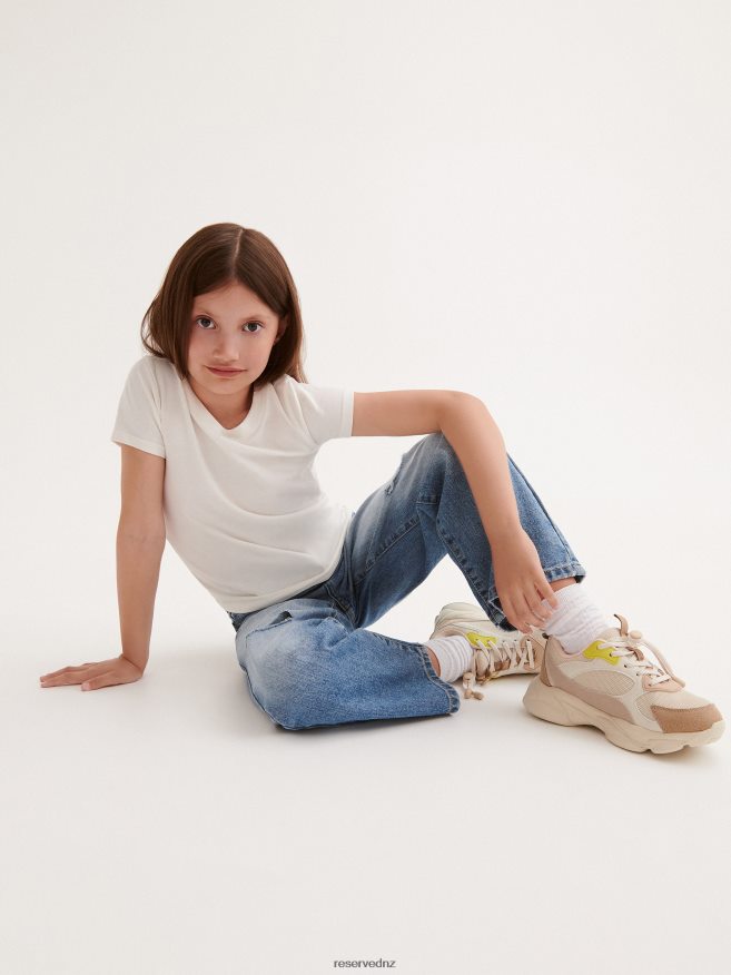 Reserved Girls Soft Jersey Top P6H08T1837 Apparel Cream