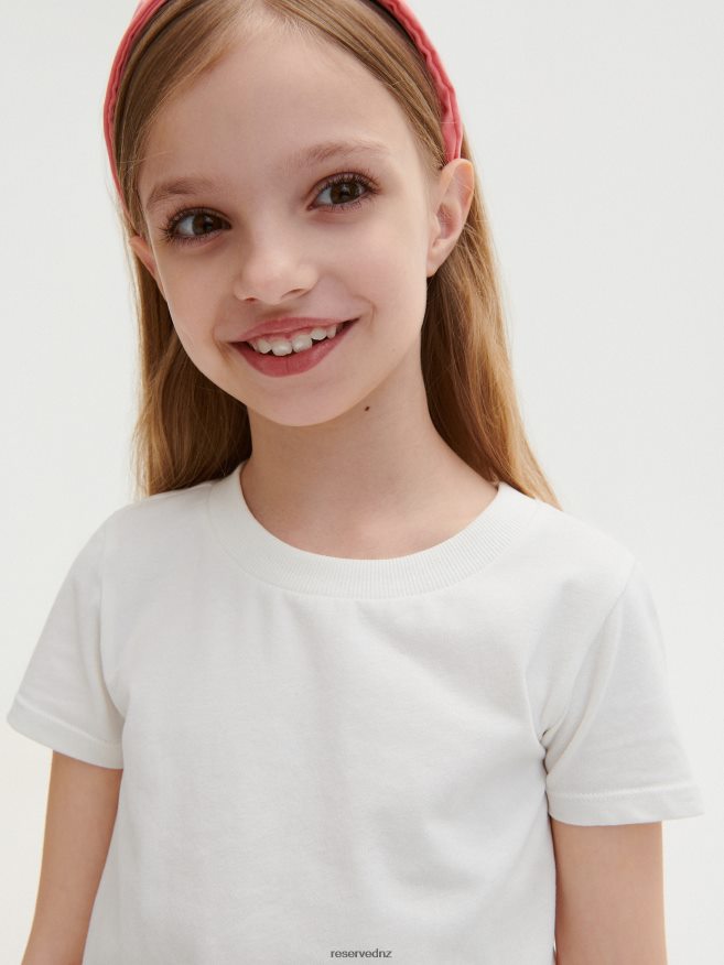 Reserved Girls Soft Jersey Top P6H08T1940 Apparel Cream