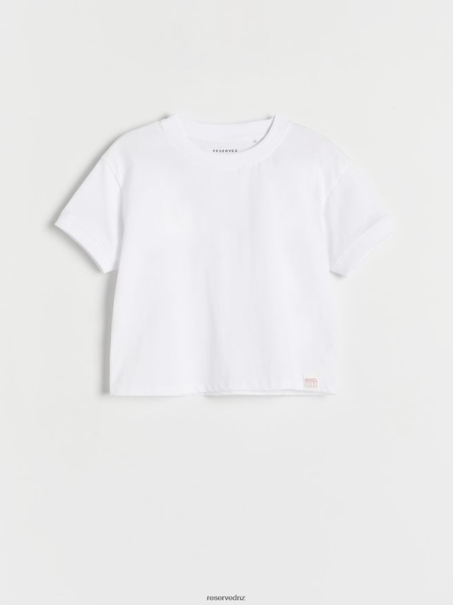 Reserved Girls T-Shirt With Patch P6H08T2005 Apparel White
