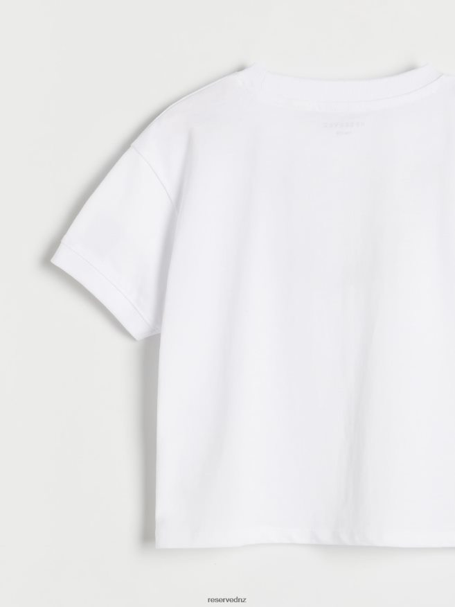 Reserved Girls T-Shirt With Patch P6H08T2005 Apparel White