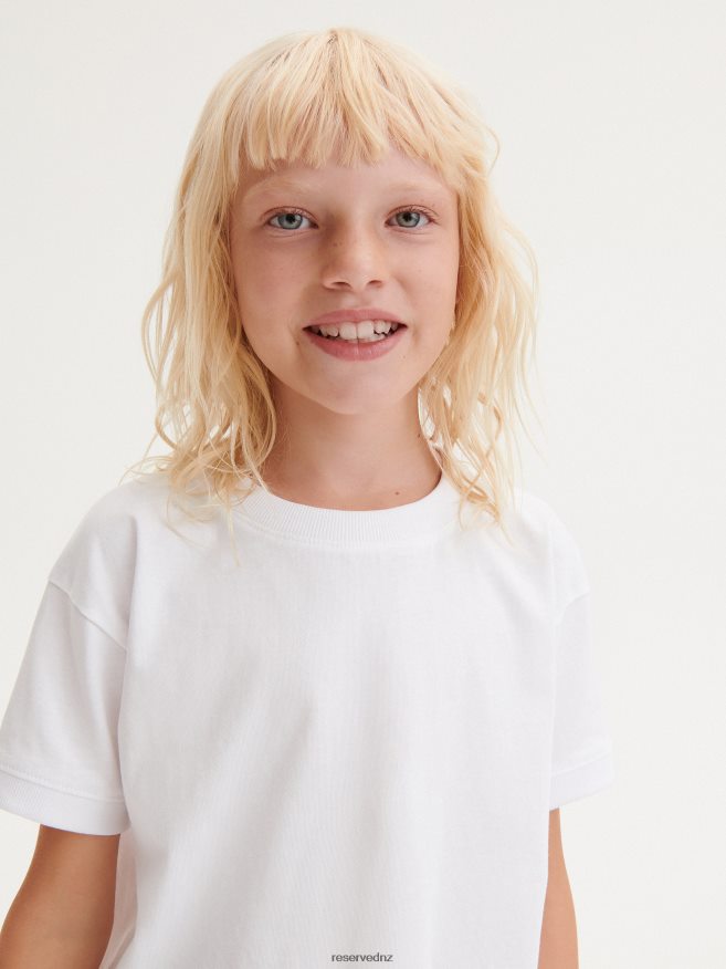 Reserved Girls T-Shirt With Patch P6H08T2005 Apparel White