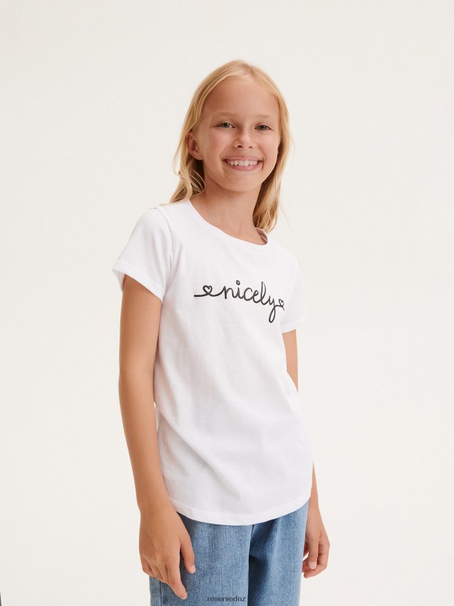 Reserved Girls T-Shirt With Print P6H08T1715 Apparel White