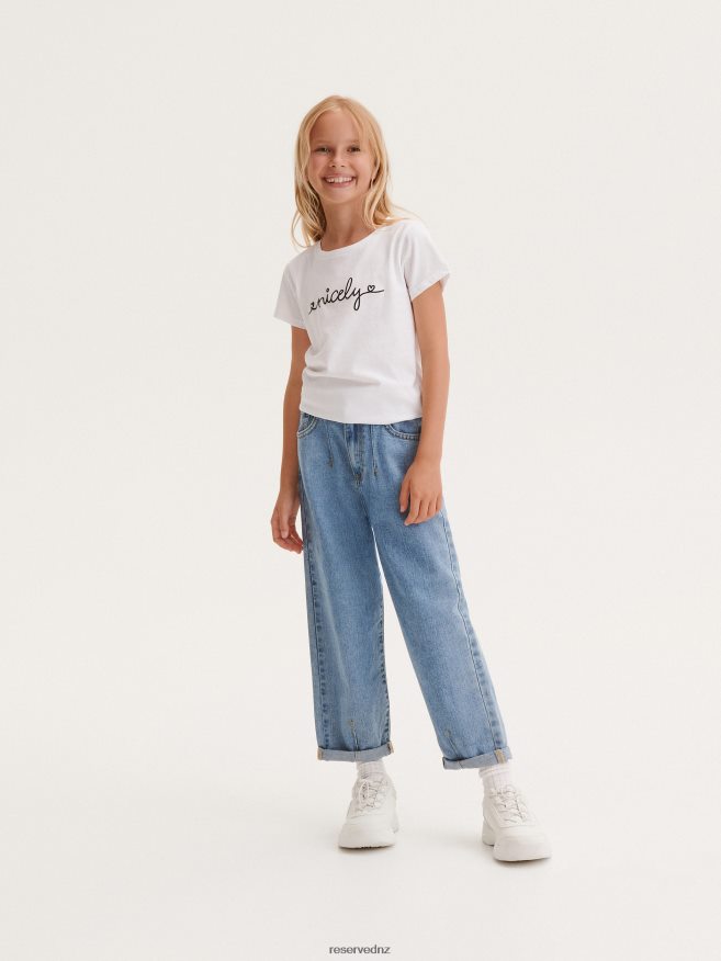 Reserved Girls T-Shirt With Print P6H08T1715 Apparel White