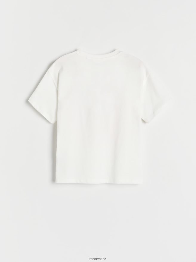 Reserved Girls T-Shirt With Print P6H08T1811 Apparel Cream