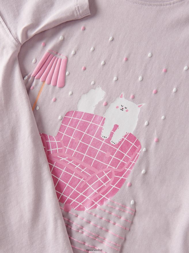 Reserved Girls T-Shirt With Print P6H08T1821 Apparel Lavender