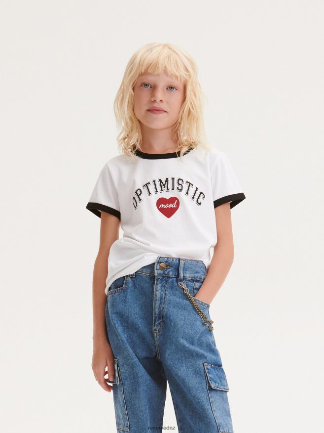 Reserved Girls T-Shirt With Print P6H08T1830 Apparel White