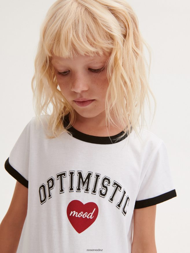 Reserved Girls T-Shirt With Print P6H08T1830 Apparel White