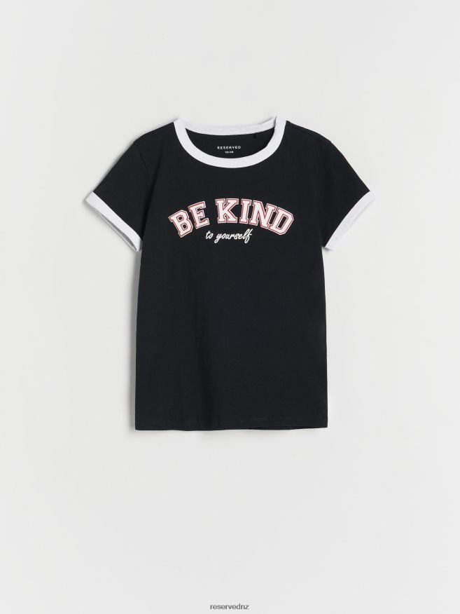 Reserved Girls T-Shirt With Print P6H08T1899 Apparel Black