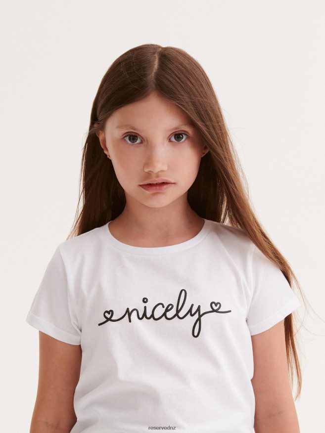 Reserved Girls T-Shirt With Print P6H08T1922 Apparel White