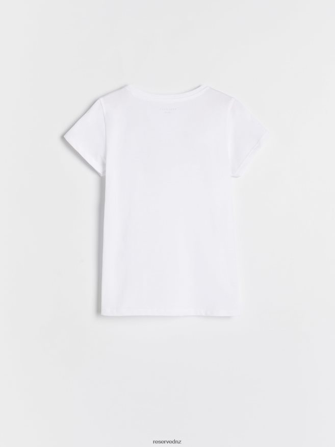 Reserved Girls T-Shirt With Print P6H08T1922 Apparel White