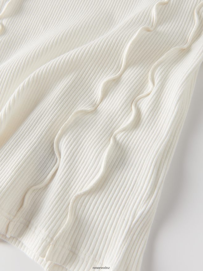 Reserved Girls T-Shirt With Stitching P6H08T1846 Apparel Cream