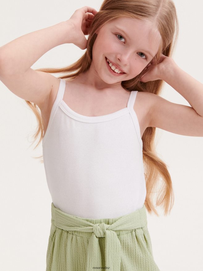 Reserved Girls Cami Top P6H08T1966 Apparel White