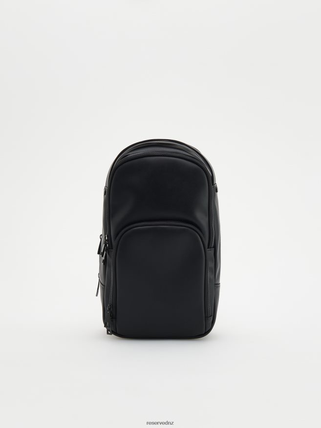 Reserved Men Faux Leather Backpack P6H08T1688 Accessory Black