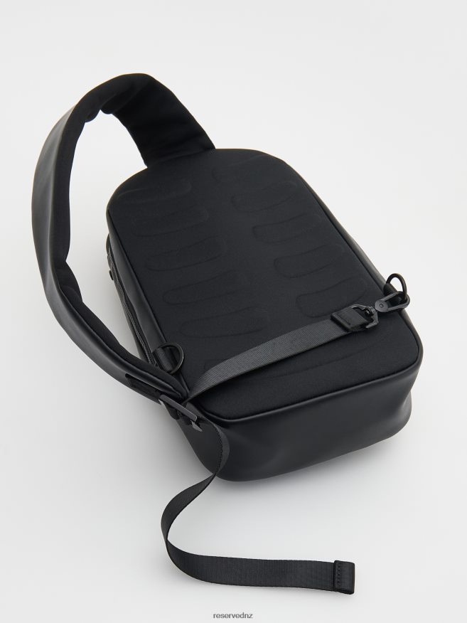 Reserved Men Faux Leather Backpack P6H08T1688 Accessory Black