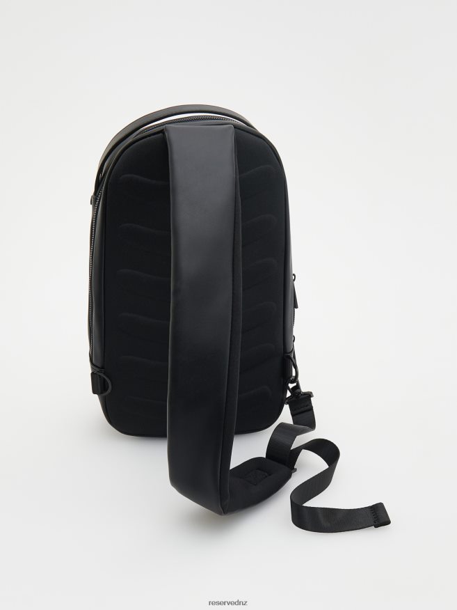Reserved Men Faux Leather Backpack P6H08T1688 Accessory Black