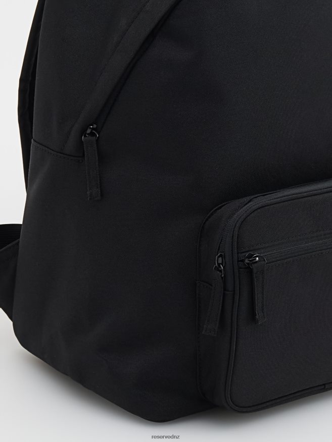 Reserved Men Plain Backpack With Handle P6H08T1681 Accessory Black