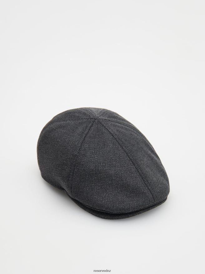Reserved Men Flat Cap P6H08T1675 Accessory Dark Grey