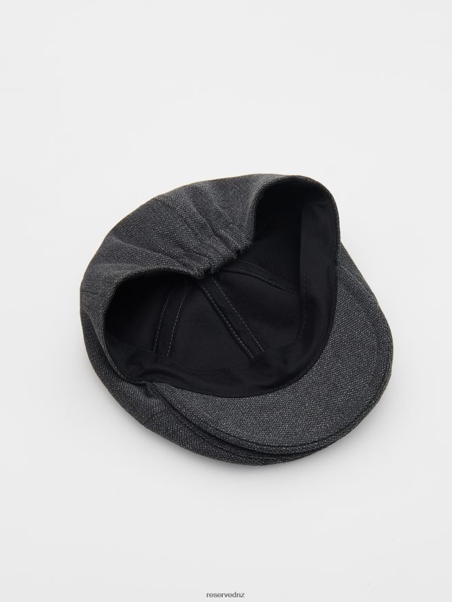 Reserved Men Flat Cap P6H08T1675 Accessory Dark Grey
