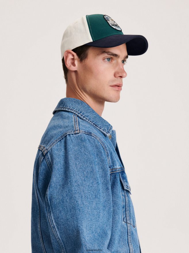 Reserved Men Peaked Cap P6H08T1668 Accessory Teal Green