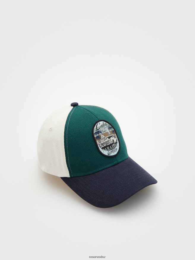 Reserved Men Peaked Cap P6H08T1668 Accessory Teal Green