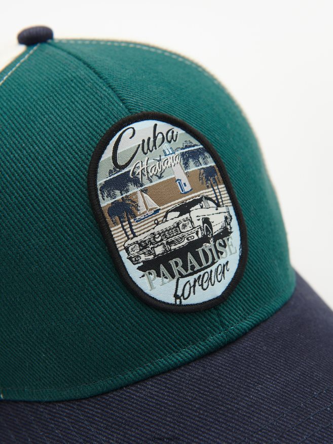 Reserved Men Peaked Cap P6H08T1668 Accessory Teal Green