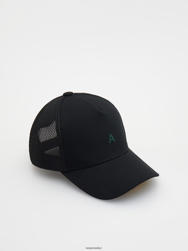 Reserved Men Trucker Cap With Patch P6H08T1665 Accessory Black