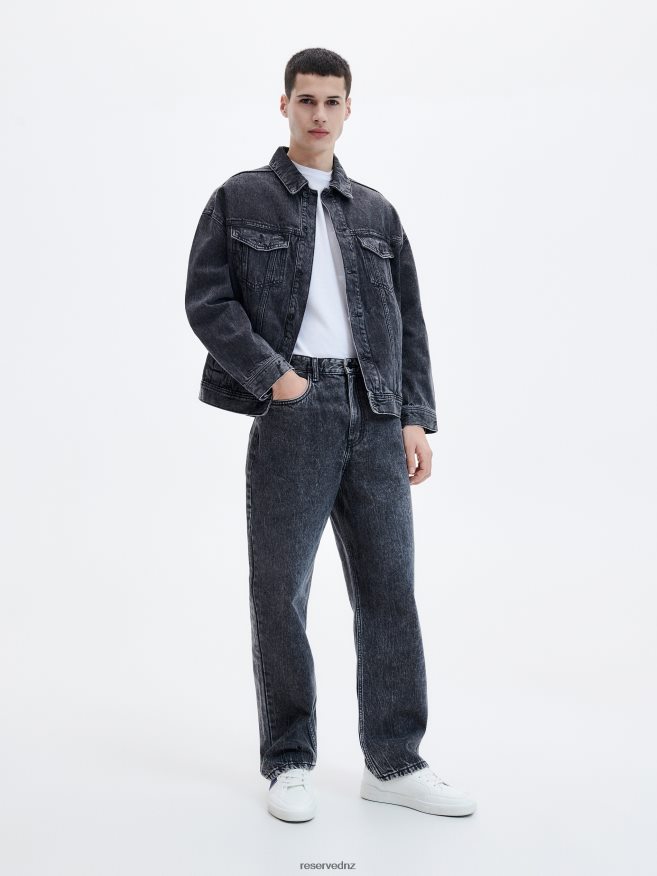 Reserved Men Baggy Jeans With Wash Effect P6H08T1584 Apparel Grey