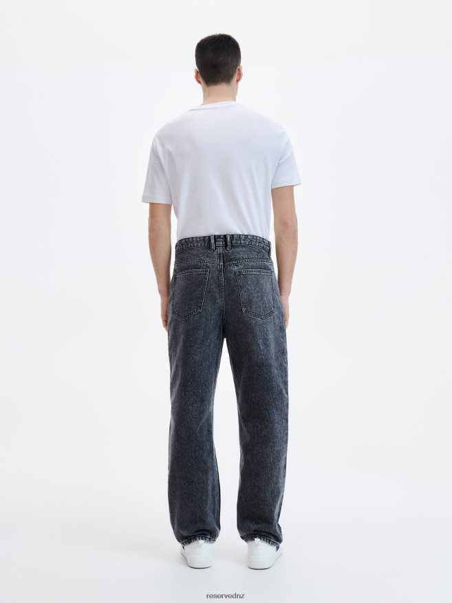 Reserved Men Baggy Jeans With Wash Effect P6H08T1584 Apparel Grey
