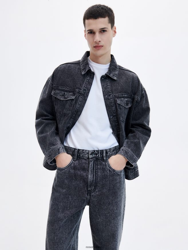 Reserved Men Baggy Jeans With Wash Effect P6H08T1584 Apparel Grey