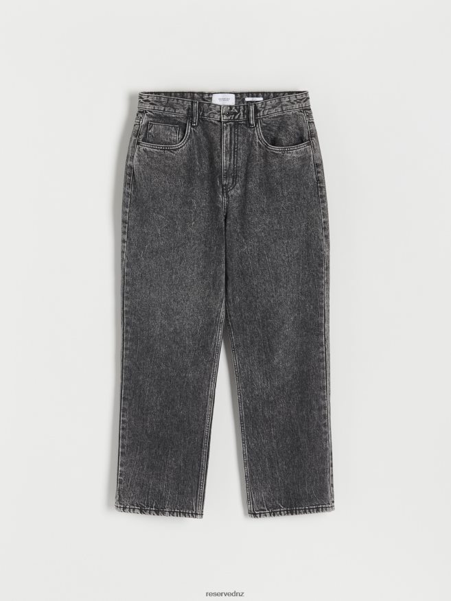 Reserved Men Baggy Jeans With Wash Effect P6H08T1584 Apparel Grey