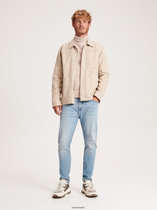 Reserved Men Carrot Slim Jeans P6H08T1546 Apparel Blue