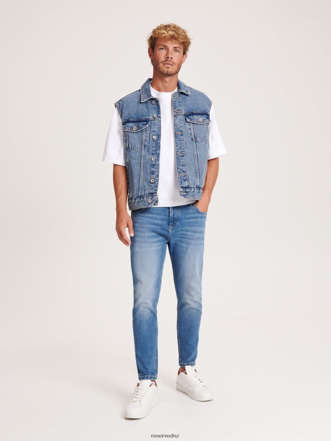 Reserved Men Carrot Slim Jeans P6H08T1547 Apparel Blue