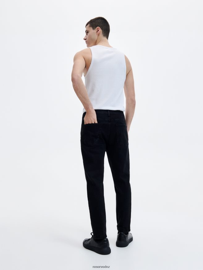 Reserved Men Carrot Slim Jeans P6H08T1574 Apparel Black