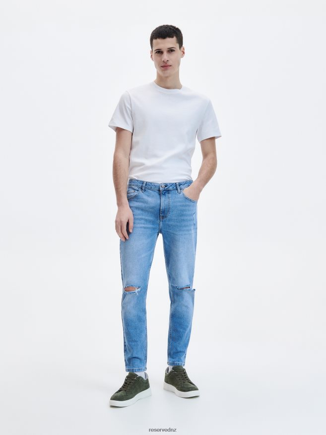 Reserved Men Carrot Slim Jeans P6H08T1576 Apparel Blue