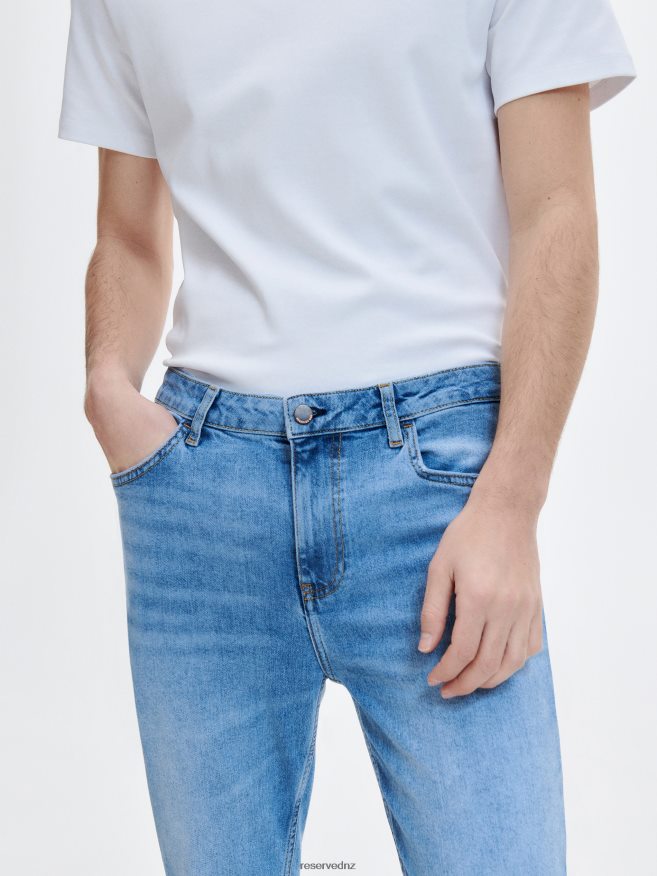 Reserved Men Carrot Slim Jeans P6H08T1576 Apparel Blue