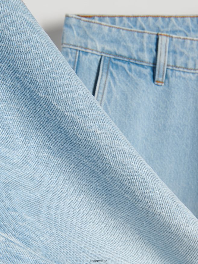 Reserved Men Chino Carrot Jeans With Wash Effect P6H08T1570 Apparel Blue